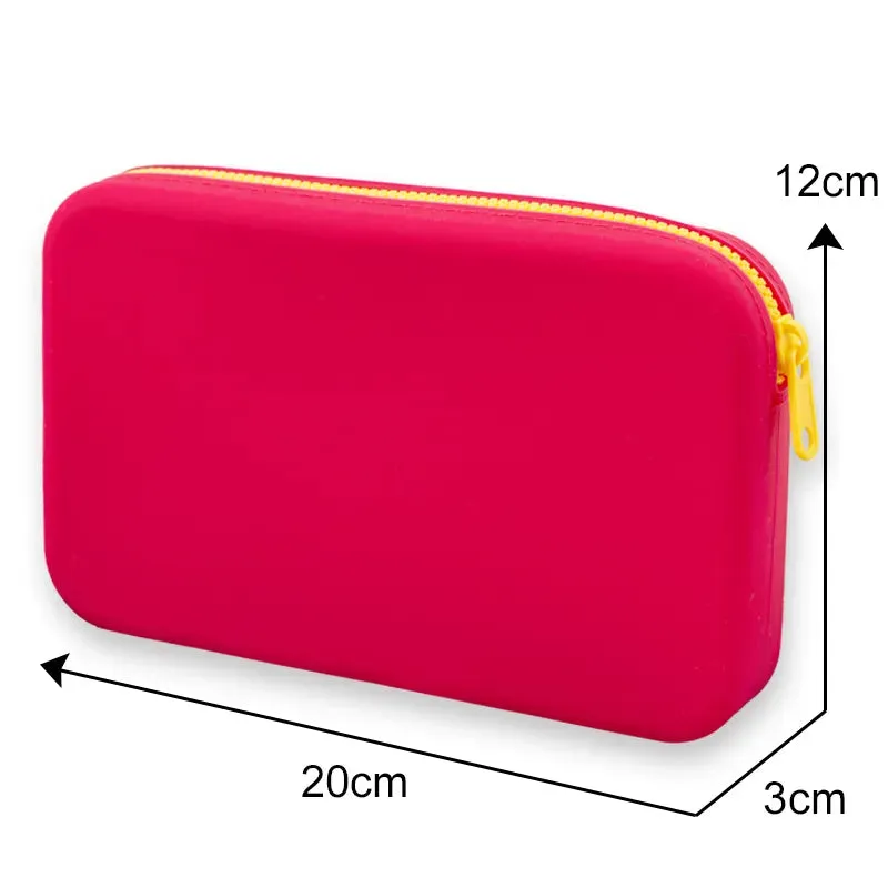 New Small Square Silicone Cosmetic Storage Bag