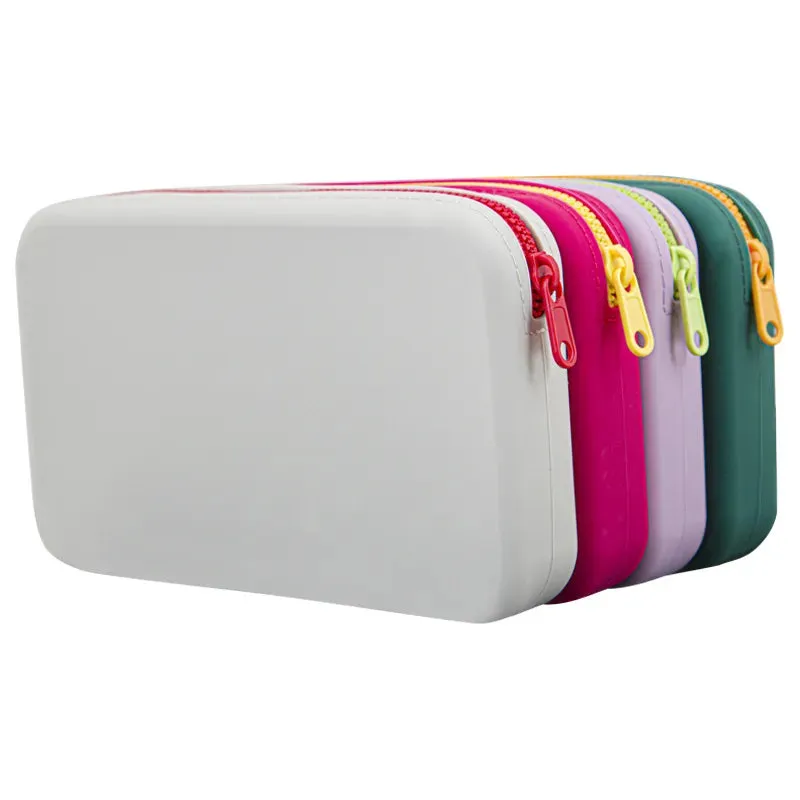 New Small Square Silicone Cosmetic Storage Bag