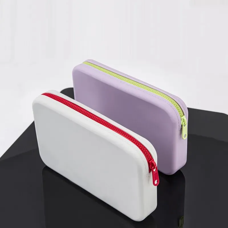 New Small Square Silicone Cosmetic Storage Bag