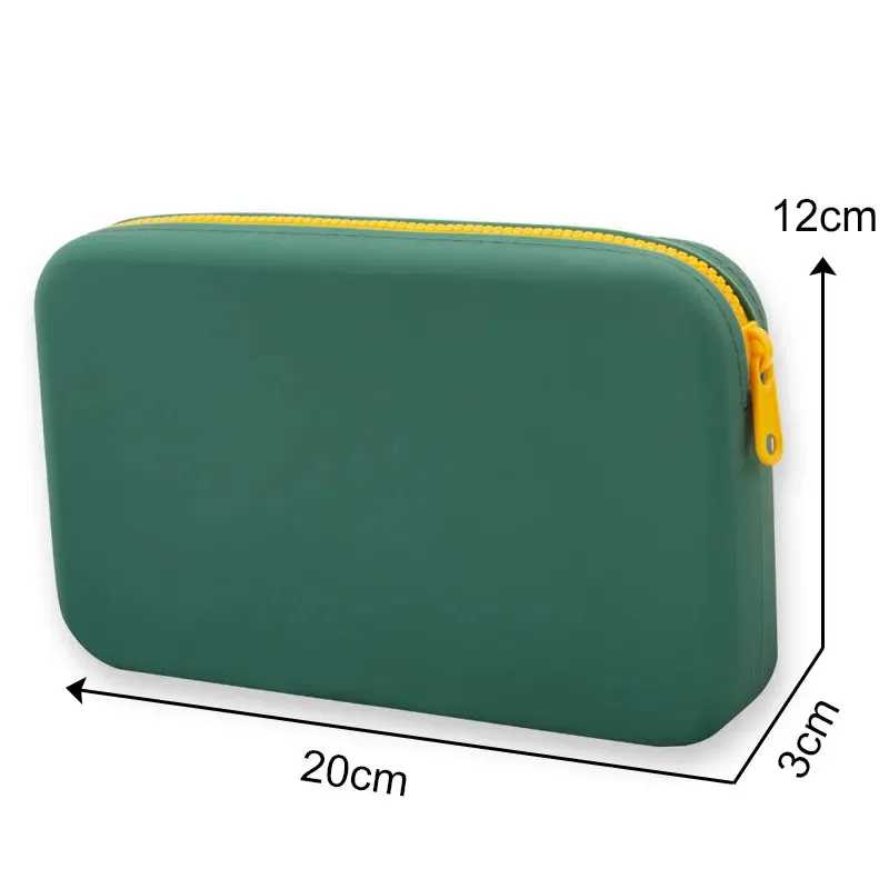 New Small Square Silicone Cosmetic Storage Bag