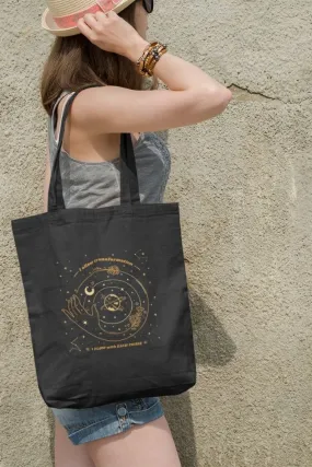 Orbiting Planets Zipper Tote Bag