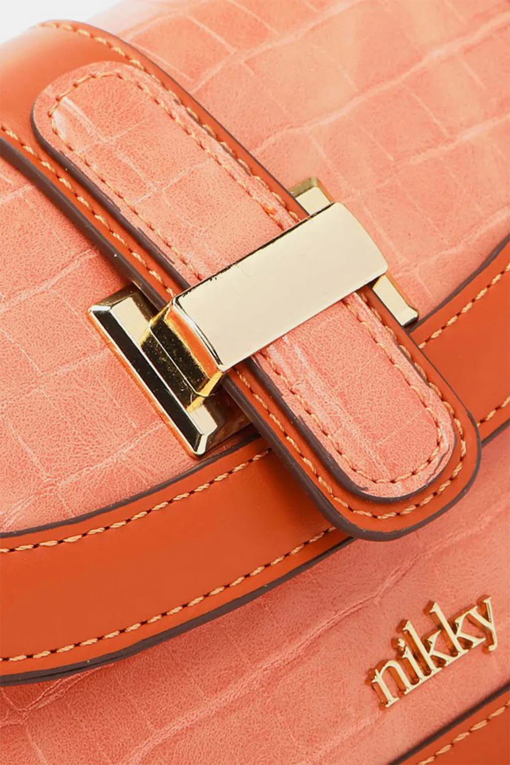 "The Nicole" Croc Embossed Crossbody Bag