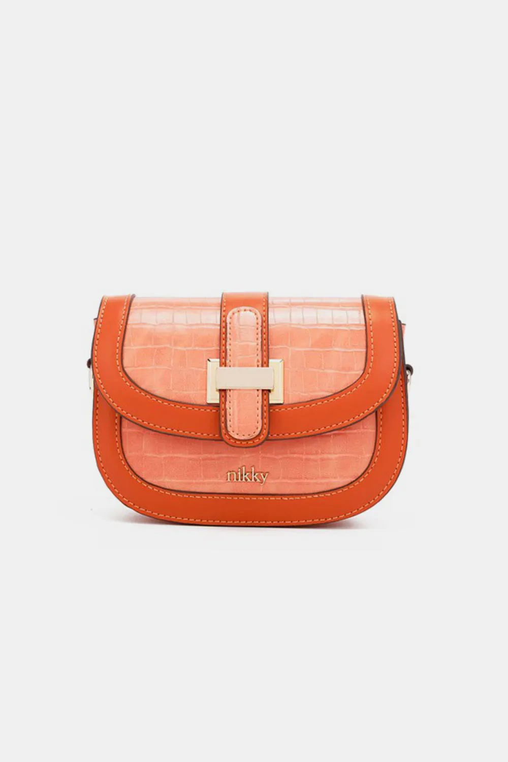 "The Nicole" Croc Embossed Crossbody Bag