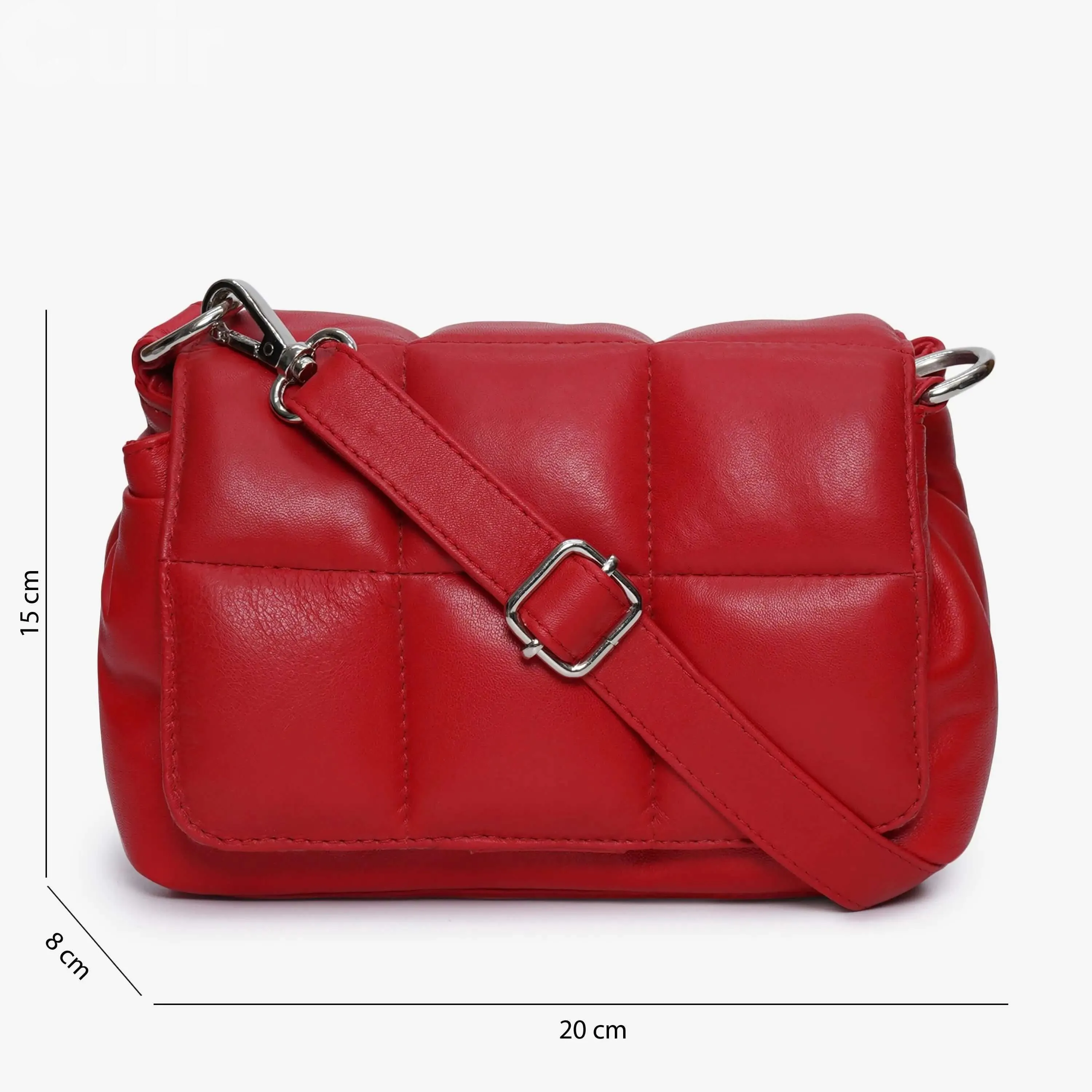 Red Genuine Leather Crossbody Bag for Women | Stylish and Functional