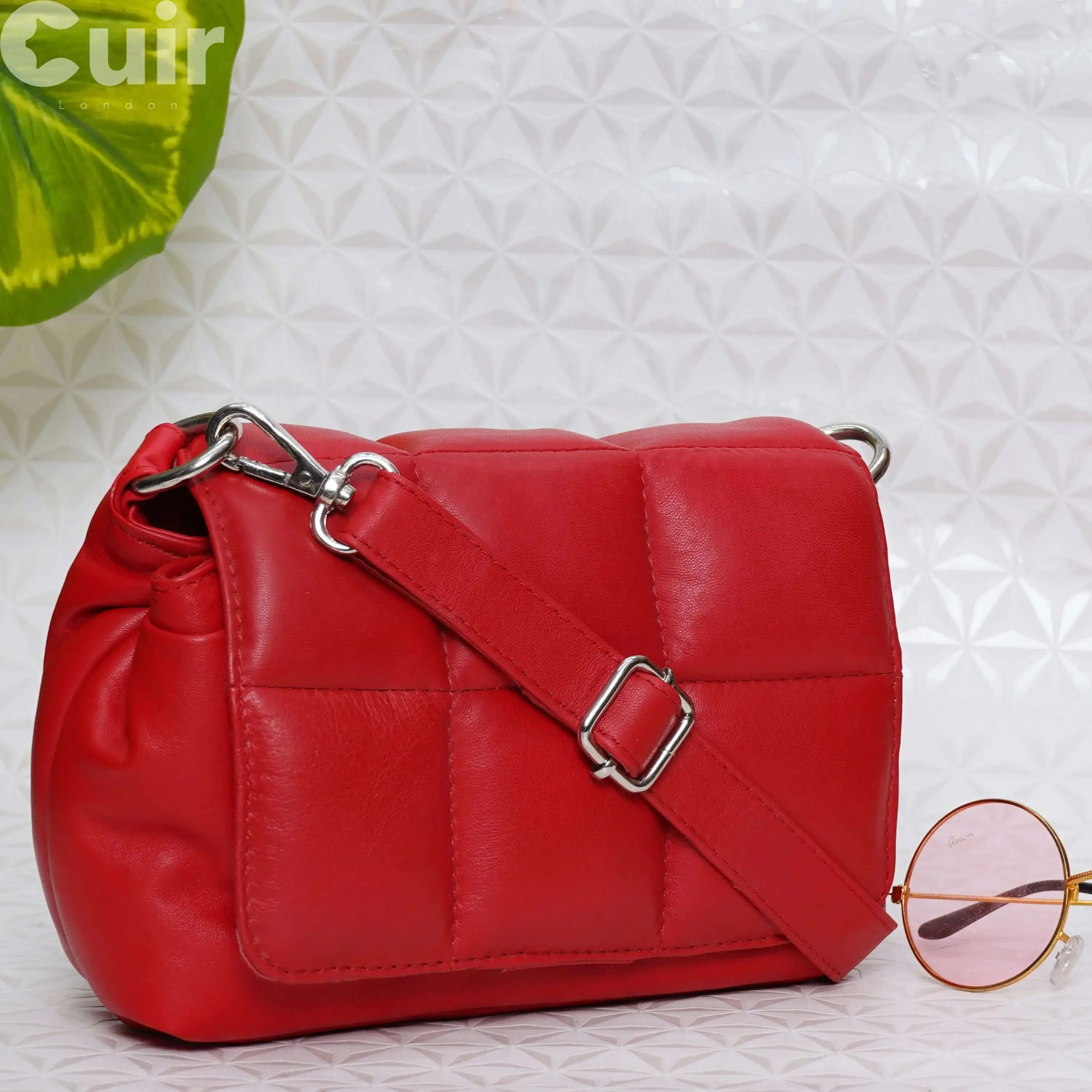 Red Genuine Leather Crossbody Bag for Women | Stylish and Functional