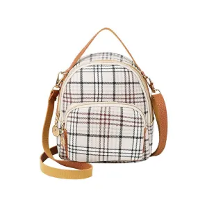 Small Casual Plaid Women's Backpacks