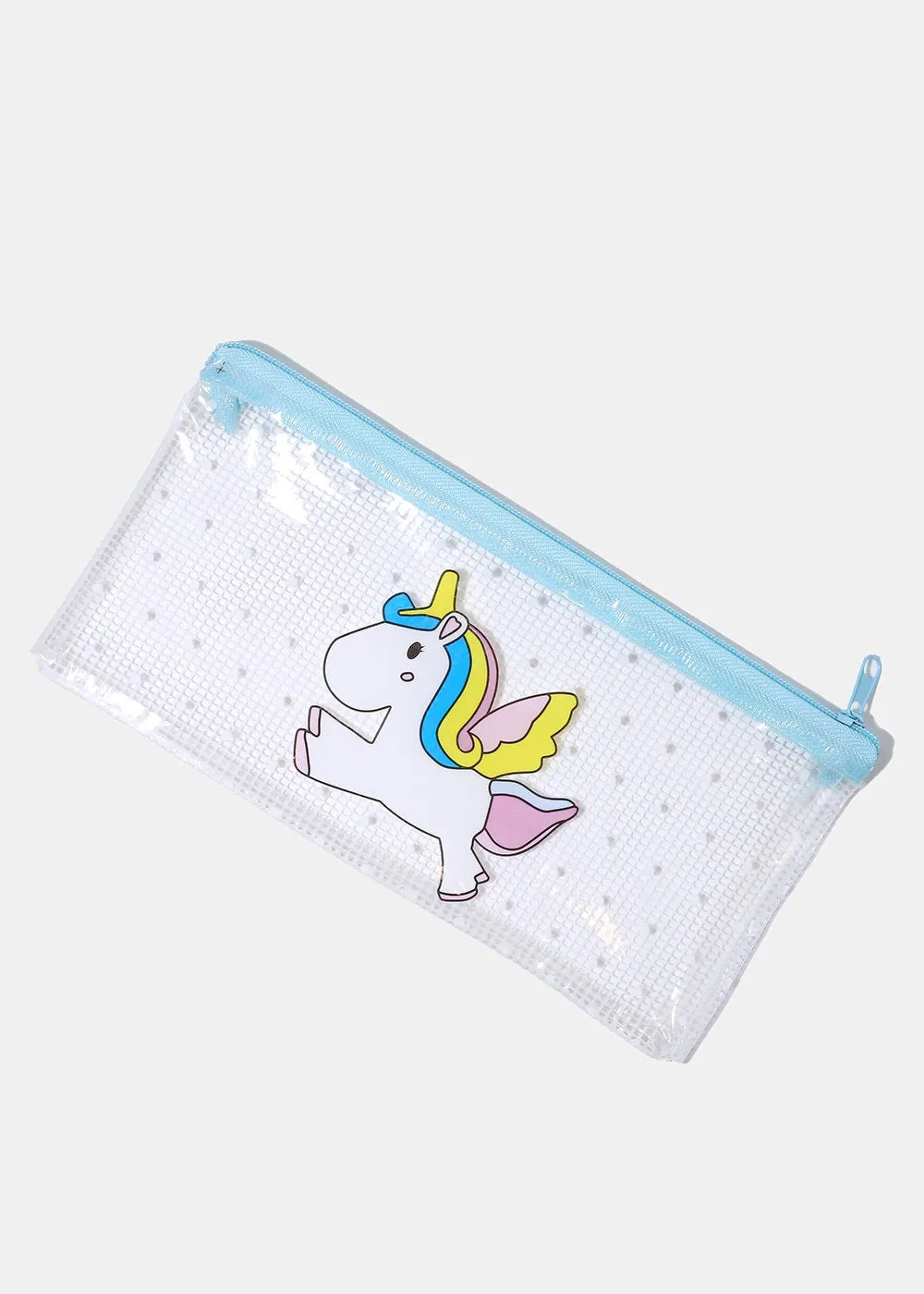 Unicorn Print Mesh Pouch