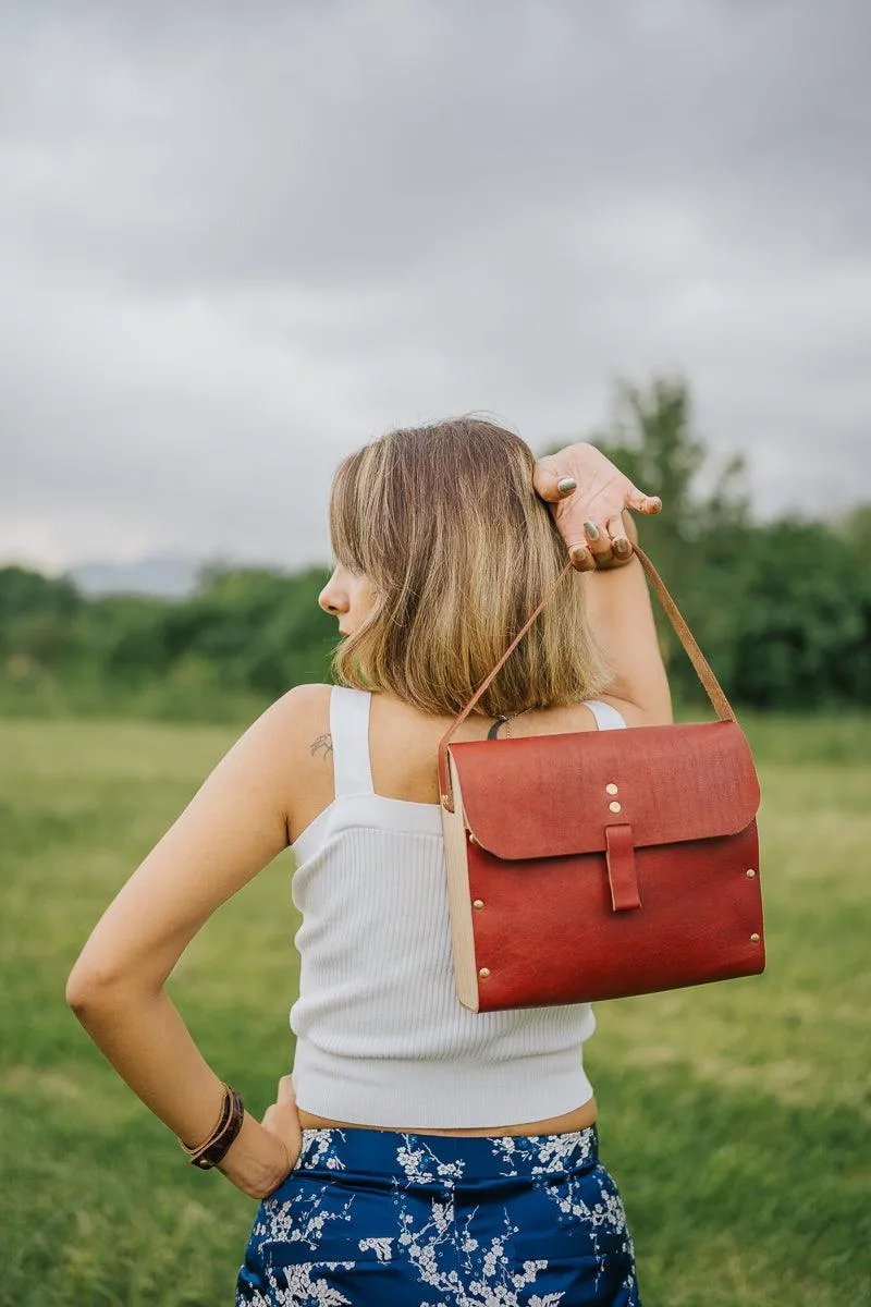 Voguish - Veg Tan Leather Handbag for Ladies