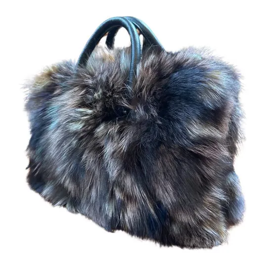 Volare Ladies Multi-Color Fox Fur Handbag