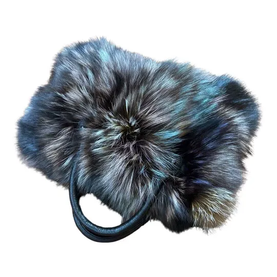 Volare Ladies Multi-Color Fox Fur Handbag