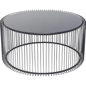 Wire Uno Glass Round Coffee Table