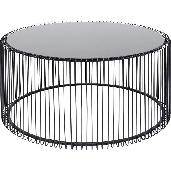 Wire Uno Glass Round Coffee Table