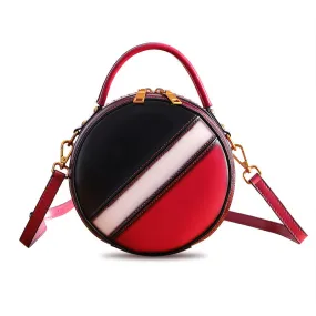 Women Circle Bag Leather Crossbody Bags Shoulder Bag Purses for Women