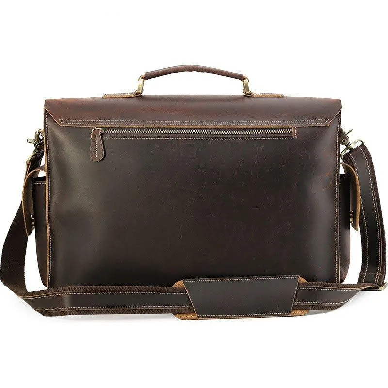 Woosir 17 Inch Laptop Leather Briefcase